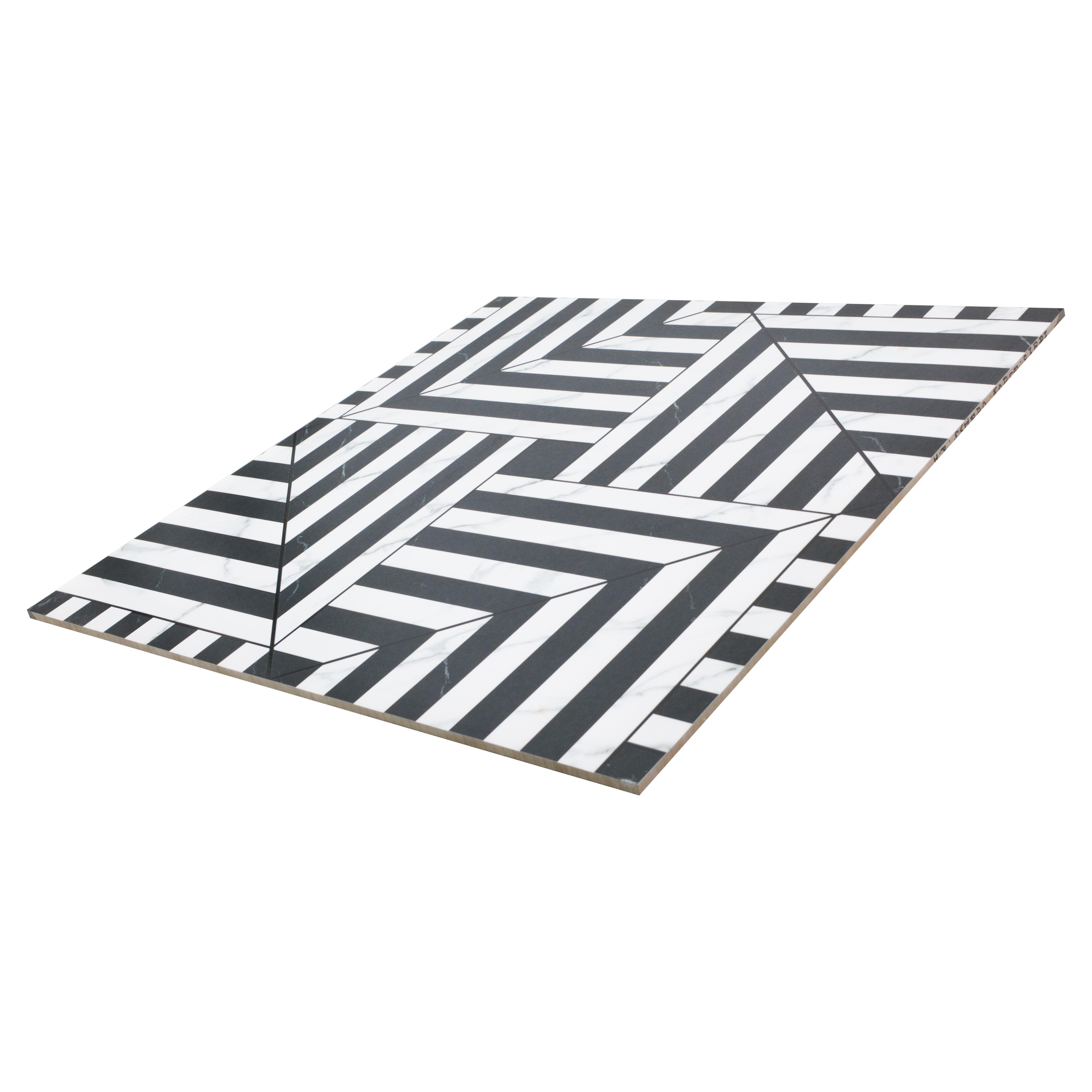 TL 03350 Marmo Black 600 x 600 mm Carving Matte Finish GVT Moroccan Tile - 9 mm | Please Expect a Slight Variation of Pattern (Sample)