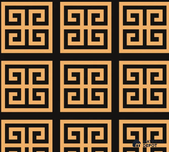 TL 03351 Marvel Gold 600 x 600 mm Carving Matte Finish GVT Moroccan Tile - 9 mm (Sample)