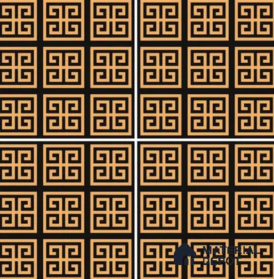 TL 03351 Marvel Gold 600 x 600 mm Carving Matte Finish GVT Moroccan Tile - 9 mm (Sample)