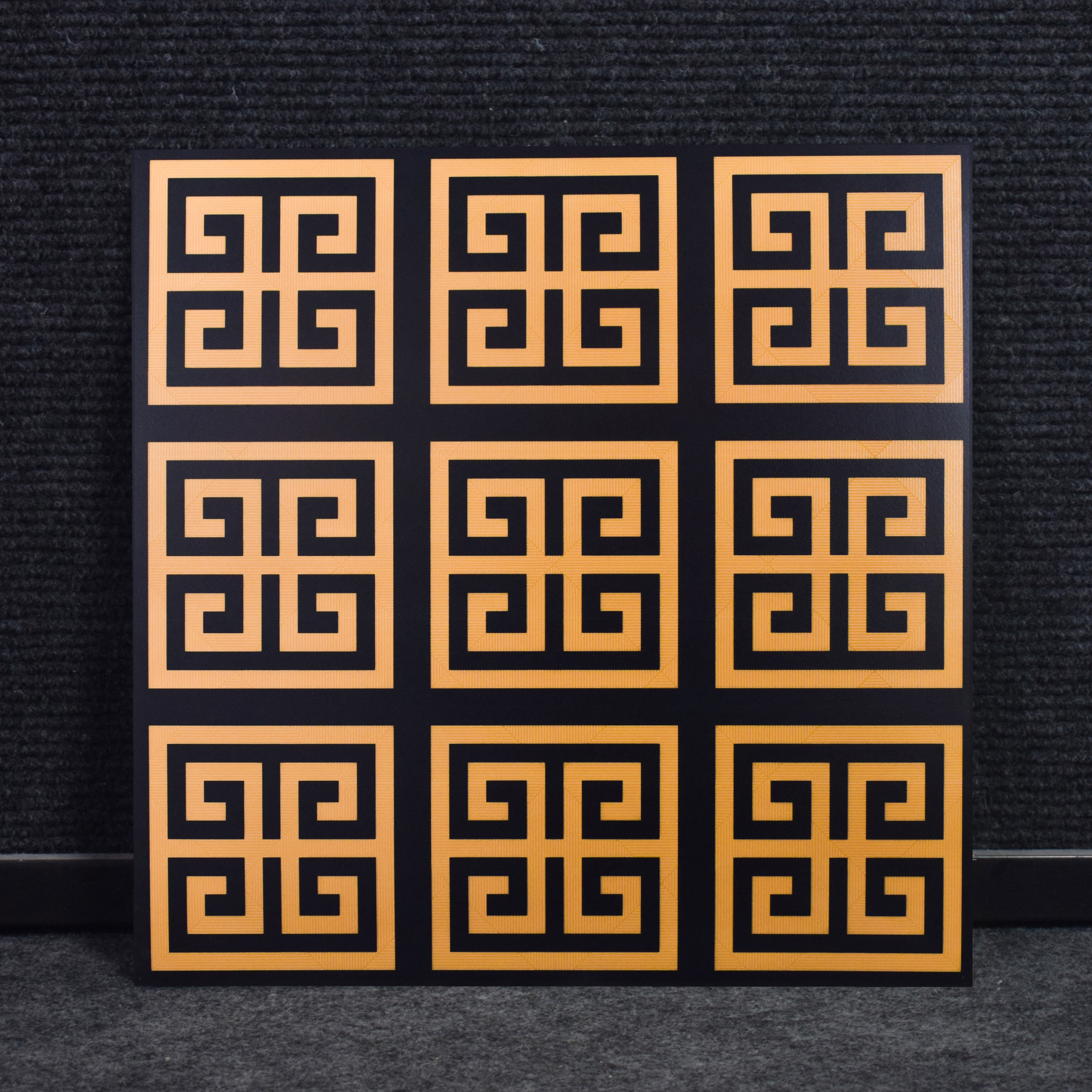 TL 03351 Marvel Gold 600 x 600 mm Carving Matte Finish GVT Moroccan Tile - 9 mm (Sample)