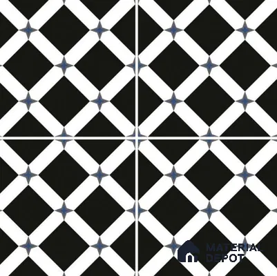 TL 03353 Mistero Black 600 x 600 mm Carving Matte Finish GVT Moroccan Tile - 9 mm | Please Expect a Slight Variation of Pattern