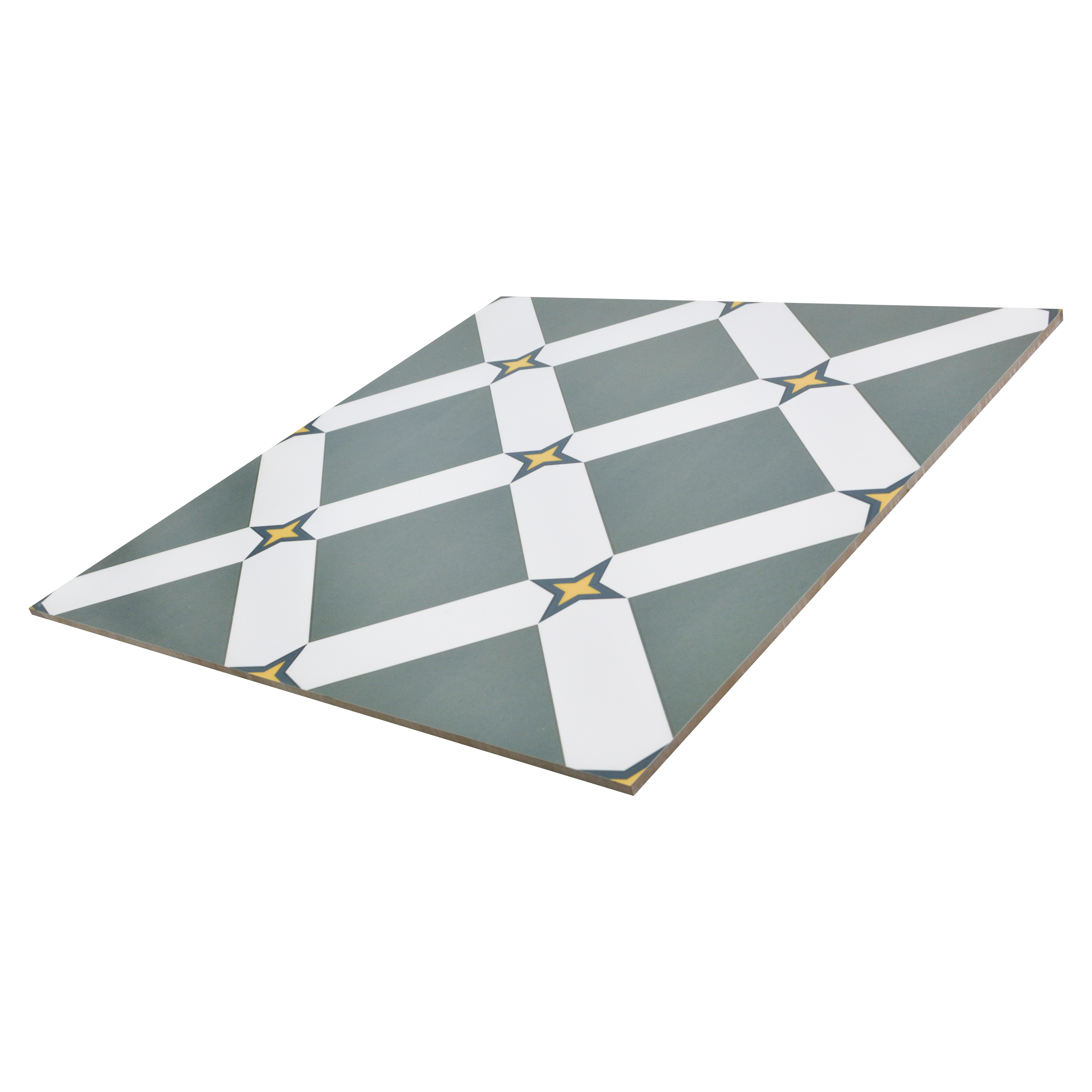 Moroccan Floor & Wall Tile TL 03354 Mistero Green 2 ft x 2 ft Carving Matte Finish Vitrified Tile - 9 mm | Suitable For Kitchen, Bathroom, Balcony | Please Expect a Slight Variation of Pattern