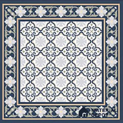 TL 03360 Persian Arte 600 x 600 mm Carving Matte Finish GVT Moroccan Tile - 9 mm (Sample)