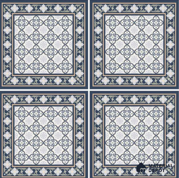 TL 03360 Persian Arte 600 x 600 mm Carving Matte Finish GVT Moroccan Tile - 9 mm (Sample)