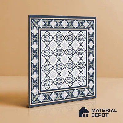 TL 03360 Persian Arte 600 x 600 mm Carving Matte Finish GVT Moroccan Tile - 9 mm (Sample)