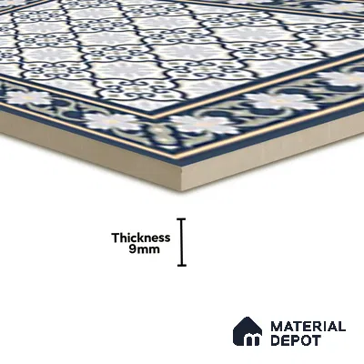 TL 03360 Persian Arte 600 x 600 mm Carving Matte Finish GVT Moroccan Tile - 9 mm (Sample)