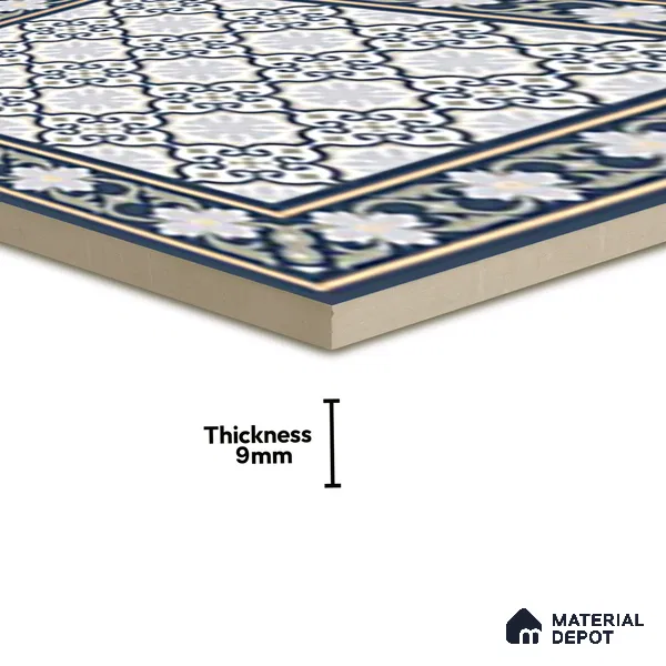 TL 03360 Persian Arte 600 x 600 mm Carving Matte Finish GVT Moroccan Tile - 9 mm (Sample)