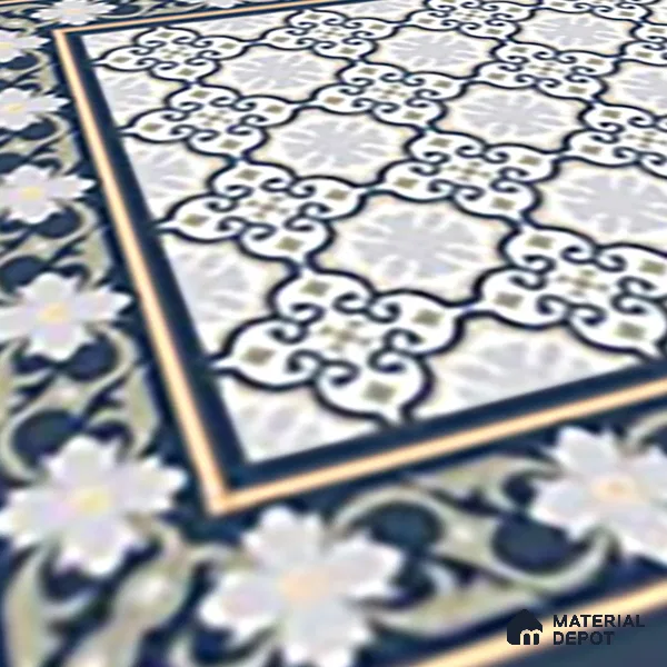 TL 03360 Persian Arte 600 x 600 mm Carving Matte Finish GVT Moroccan Tile - 9 mm (Sample)