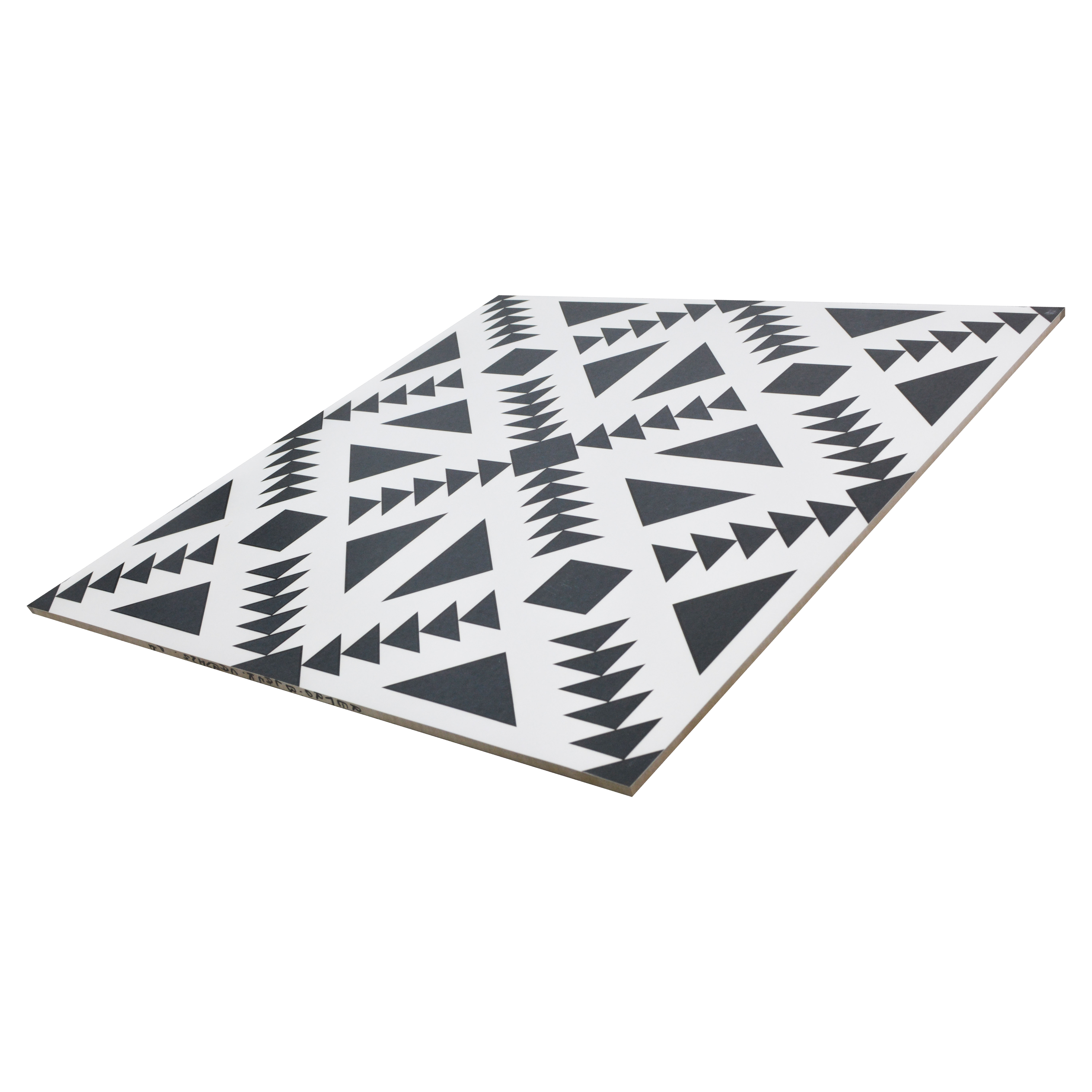 TL 03364 Retro Black 600 x 600 mm Carving Matte Finish GVT Moroccan Tile - 9 mm (Sample)