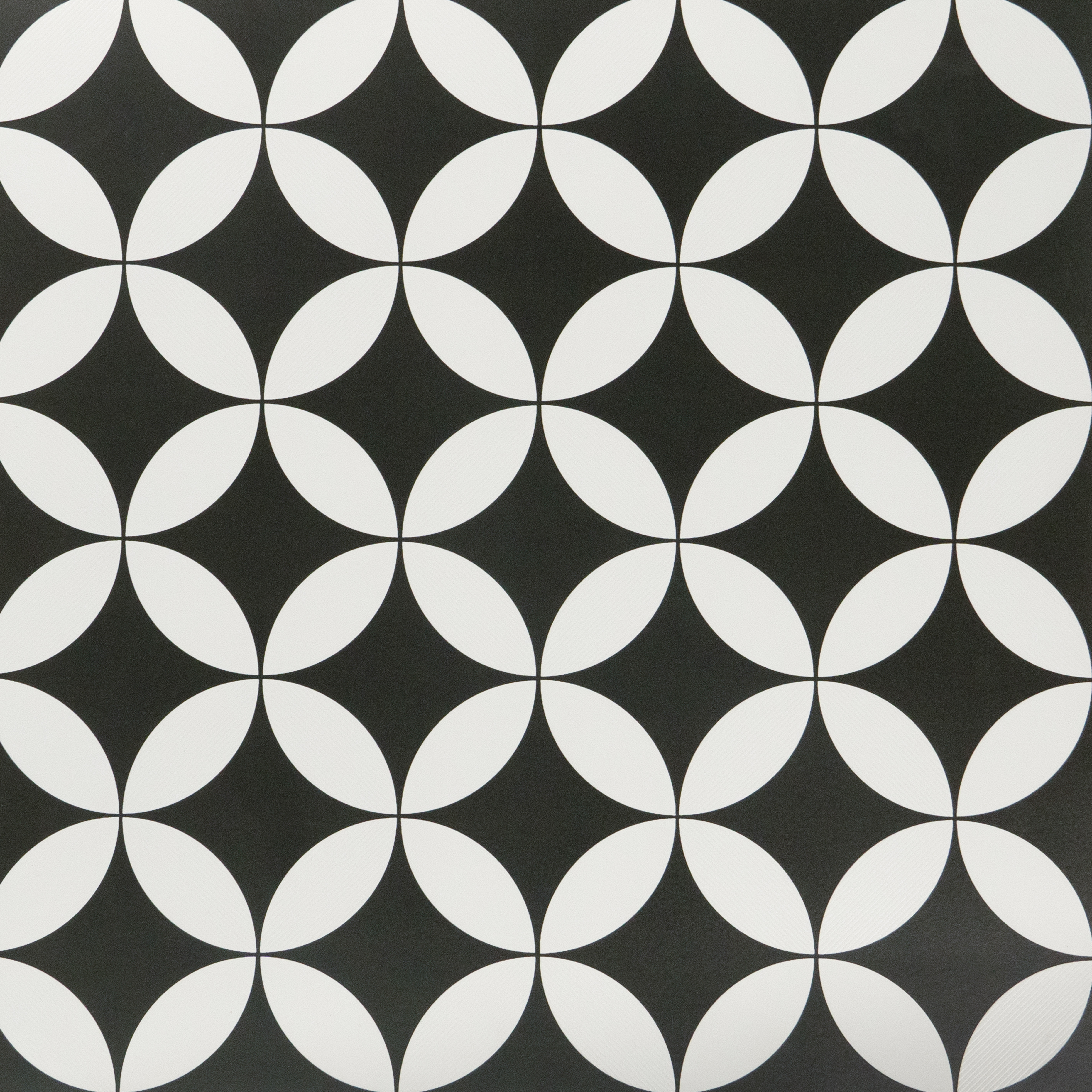 TL 03367 Zenith Black 600 x 600 mm Carving Matte Finish GVT Moroccan Tile - 9 mm | Please Expect a Slight Variation of Pattern (Sample)