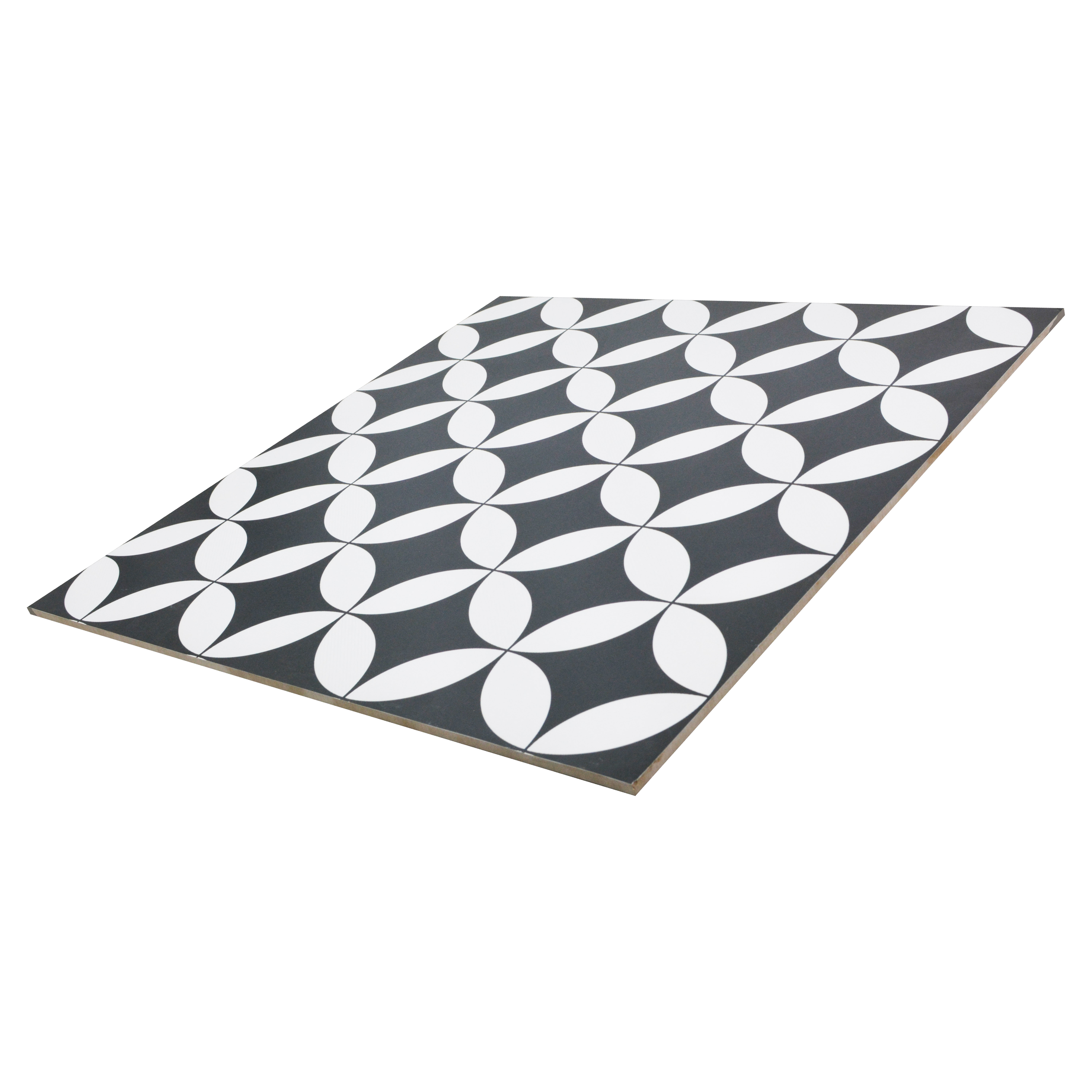 TL 03367 Zenith Black 600 x 600 mm Carving Matte Finish GVT Moroccan Tile - 9 mm | Please Expect a Slight Variation of Pattern (Sample)