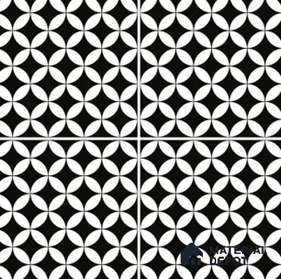 TL 03367 Zenith Black 600 x 600 mm Carving Matte Finish GVT Moroccan Tile - 9 mm | Please Expect a Slight Variation of Pattern (Sample)