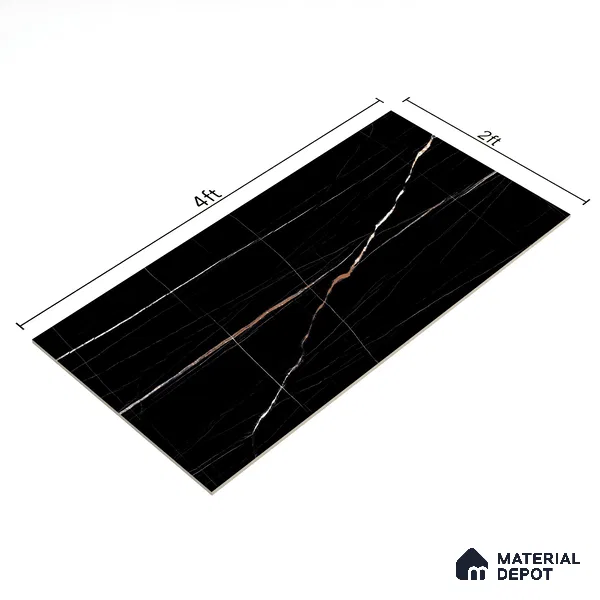 Marble Floor & Wall Tile | TL 01031 Sant Laurent 4 ft x 2 ft Vitrified Tile - 9 mm | Suitable For Living Room, Bedroom, Dining Area