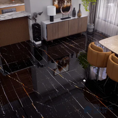 Marble Floor & Wall Tile | TL 01031 Sant Laurent 4 ft x 2 ft Vitrified Tile - 9 mm | Suitable For Living Room, Bedroom, Dining Area