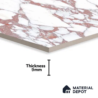 Marble Floor & Wall Tile | TL 01030 Saturio Mars 4 ft x 2 ft Vitrified Tile - 9 mm | Suitable For Living Room, Bedroom, Dining Area (Sample)