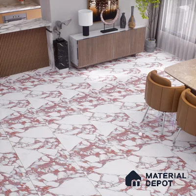 Marble Floor & Wall Tile | TL 01030 Saturio Mars 4 ft x 2 ft Vitrified Tile - 9 mm | Suitable For Living Room, Bedroom, Dining Area (Sample)