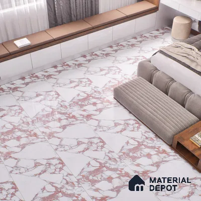 Marble Floor & Wall Tile | TL 01030 Saturio Mars 4 ft x 2 ft Vitrified Tile - 9 mm | Suitable For Living Room, Bedroom, Dining Area (Sample)