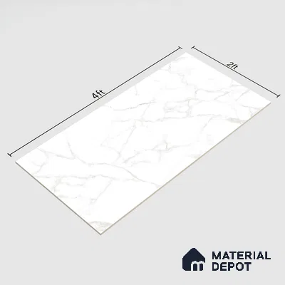 Marble Floor & Wall Tile | TL 00922 Saturio Saturn 4 ft x 2 ft Vitrified Tile - 9 mm | Suitable For Living Room, Bedroom, Dining Area (Sample)
