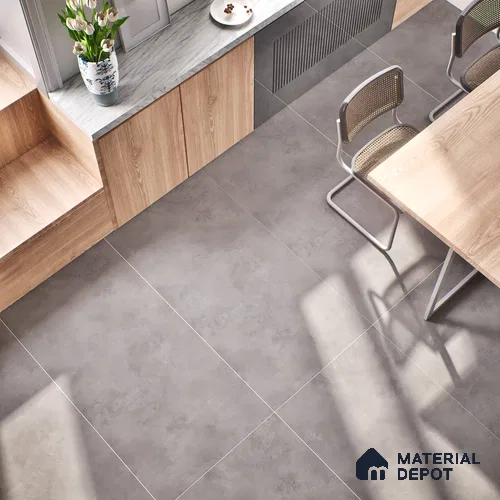 Cement Floor & Wall Tile | TL 00934 Stonex Gris 4 ft x 2 ft Matte Finish Vitrified Tile | Suitable For Living Room, Bedroom, Bathroom