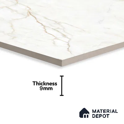 Marble Floor & Wall Tile TL 02190 Mevrik Beige 4 ft x 2 ft Glossy Finish Vitrified Tile - 9 mm