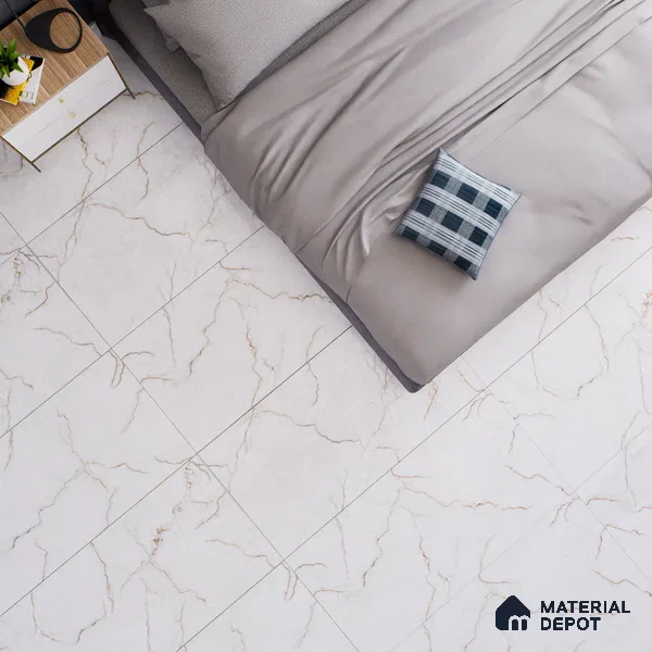 Marble Floor & Wall Tile TL 02190 Mevrik Beige 4 ft x 2 ft Glossy Finish Vitrified Tile - 9 mm