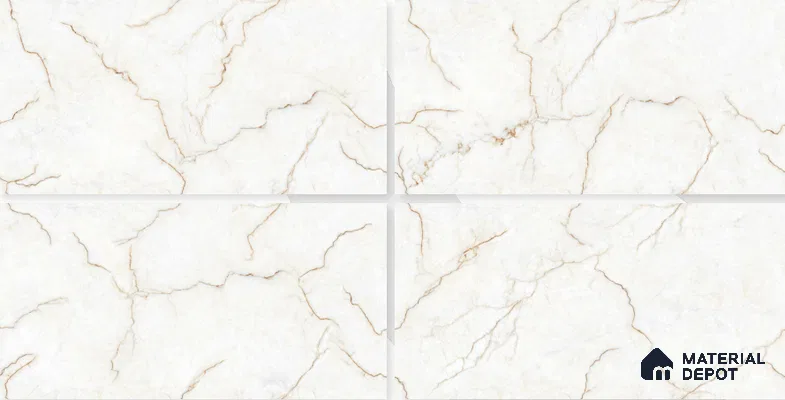 Marble Floor & Wall Tile TL 02190 Mevrik Beige 4 ft x 2 ft Glossy Finish Vitrified Tile - 9 mm