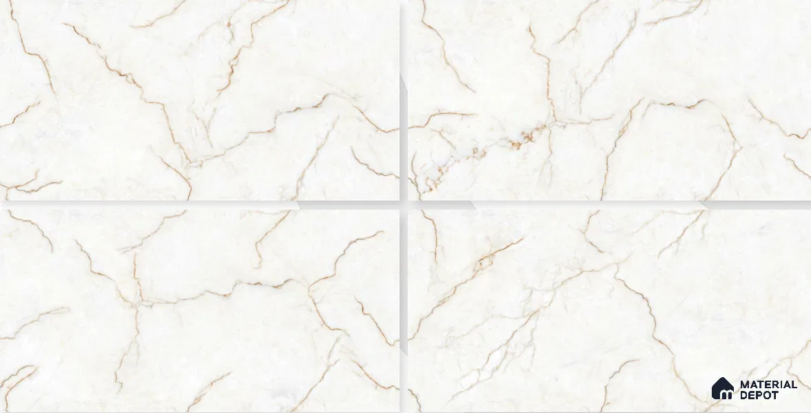Marble Floor & Wall Tile TL 02190 Mevrik Beige 4 ft x 2 ft Glossy Finish Vitrified Tile - 9 mm