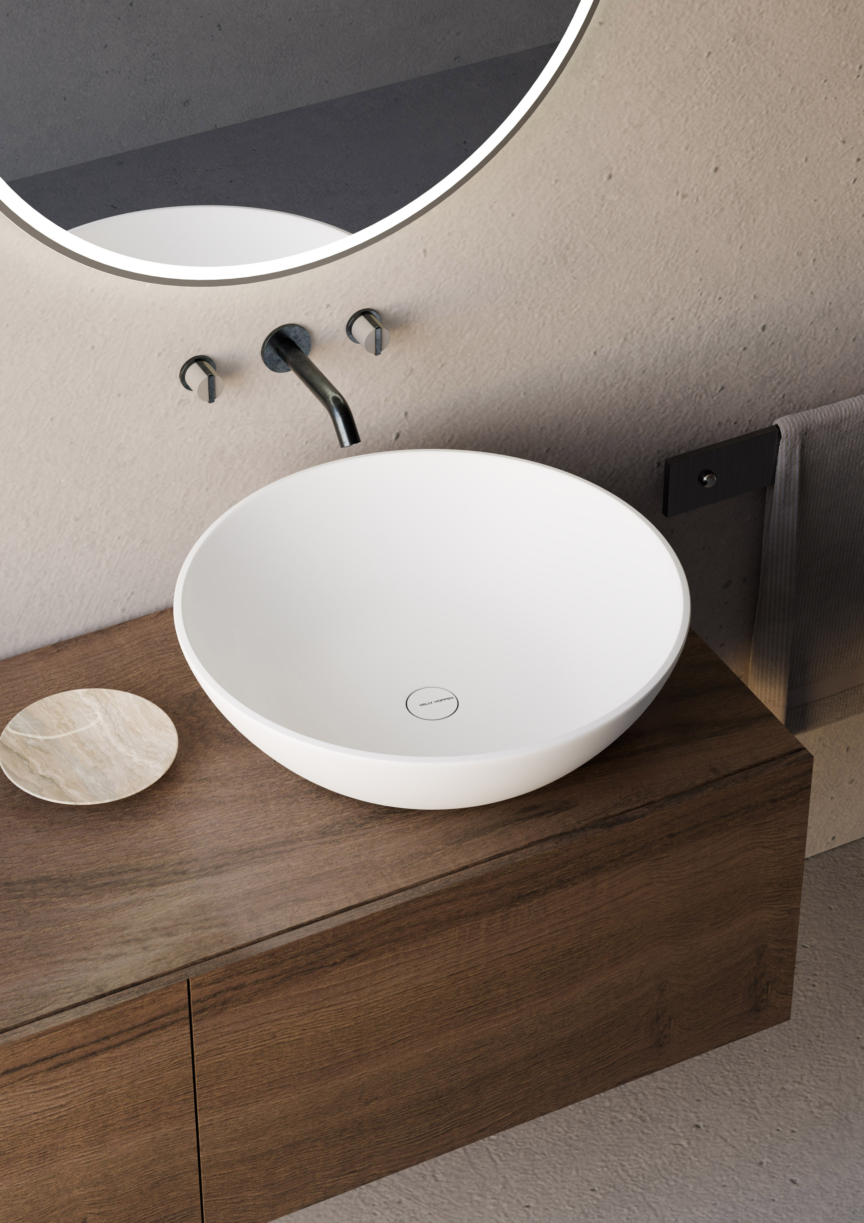 Miami Solid White Translucent Basin BS 00225 450 x 450 mm Artificial Stone Acrylic Body Stain Free Designer Basin - 145 mm | Suitable For Bathroom, Vanity & Utility Areas