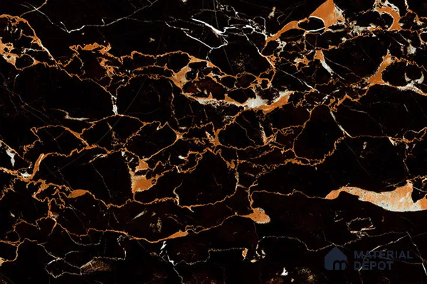 TL 01906 A Midnight Black Dark 18 x 12 inch Glossy Finish Ceramic Wall Tile - 6 mm
