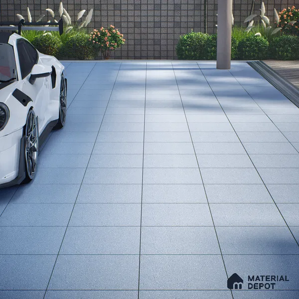 Parking Floor Tile TL 07554 Midnight Surf | 16 x 16 inch | Anti Skid Matte Finish Heavy Duty Vitrified Tile - 12 mm | Suitable For Bathroom, Terrace, Balcony | Pattern Alignment May Vary | 2-3 mm Spacer is Mandatory