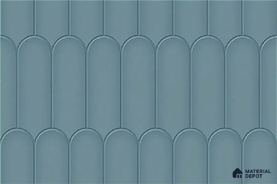 TL 00627 F Dark Grey Porpoise 12 x 18 inch Glossy Finish 3D High Definition Digital Subway Ceramic Wall Tile - 6 mm (Sample)
