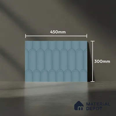 TL 00627 F Dark Grey Porpoise 12 x 18 inch Glossy Finish 3D High Definition Digital Subway Ceramic Wall Tile - 6 mm (Sample)
