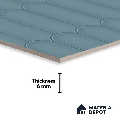 TL 00627 F Dark Grey Porpoise 12 x 18 inch Glossy Finish 3D High Definition Digital Subway Ceramic Wall Tile - 6 mm (Sample)