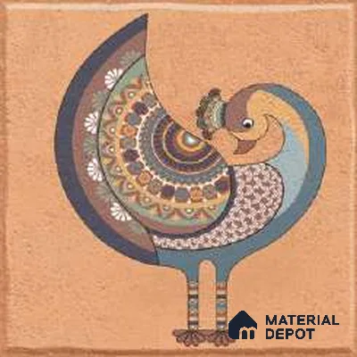 TL 02404 A Mini Royal Jaisalmer HL 300 x 300 mm Matte Finish Vitrified Parking Floor Tile - 12 mm (Random 6) | Please Expect a Slight Variation of Pattern (Sample)