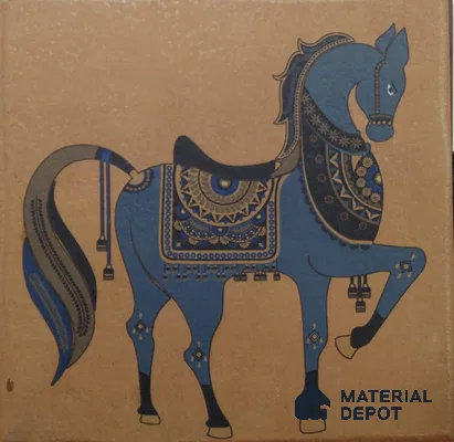 TL 02404 A Mini Royal Jaisalmer HL 300 x 300 mm Matte Finish Vitrified Parking Floor Tile - 12 mm (Random 6) | Please Expect a Slight Variation of Pattern (Sample)