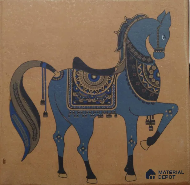 TL 02404 A Mini Royal Jaisalmer HL 300 x 300 mm Matte Finish Vitrified Parking Floor Tile - 12 mm (Random 6) | Please Expect a Slight Variation of Pattern (Sample)