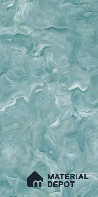 Marble Floor & Wall Tile TL 02179 Mint Blue 4 ft x 2 ft Glossy Finish Vitrified Tile - 9 mm (Random 4)