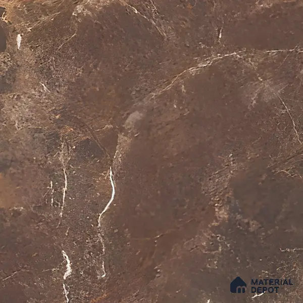 Brown Marble Floor & Wall Tile TL 06803 Gravier Mystique Umber 4 ft x 2 ft Vitrified High Gloss Finish - 9 mm | 4 Random Design | Suitable for Living Room, Bedroom, Bathroom