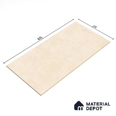 TL 02477 Mistic Crema 4 ft x 2 ft Carving Matte Finish Vitrified Tile - 9 mm (Random 3)
