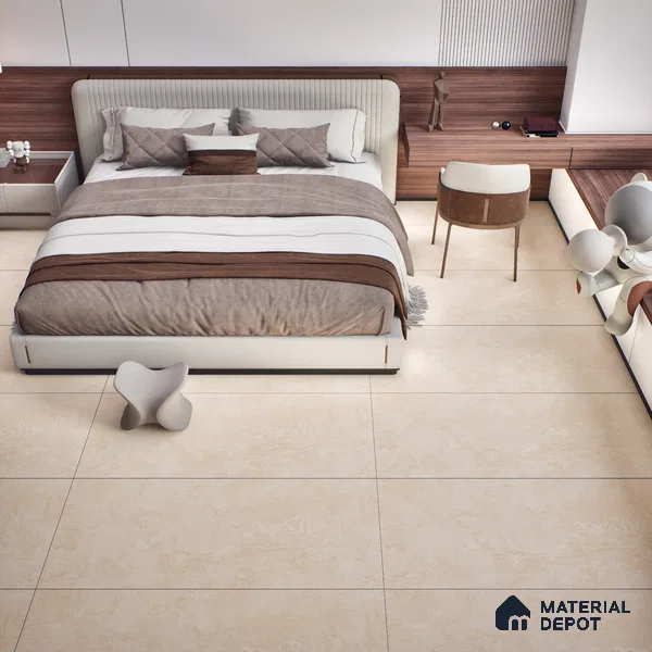 TL 02477 Mistic Crema 4 ft x 2 ft Carving Matte Finish Vitrified Tile - 9 mm (Random 3)