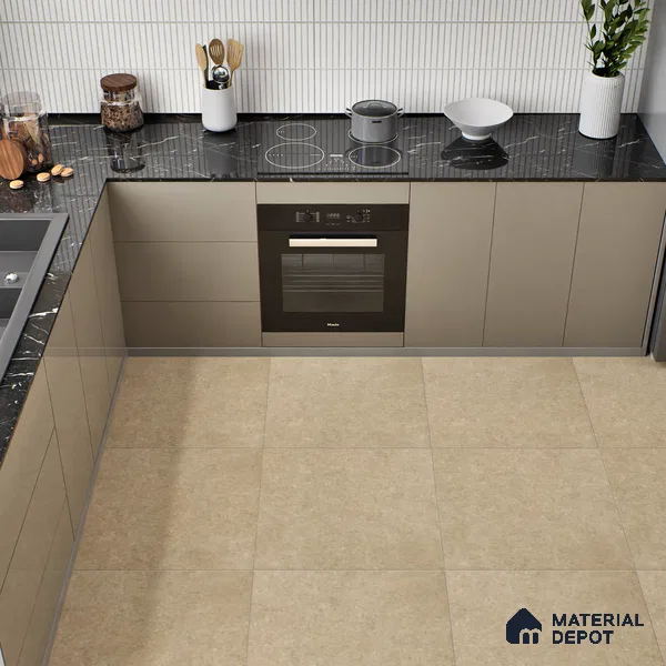 TL 01166 Vibrato Beige Matte Finish 600 x 600 mm Vitrified Wall & Floor Tile - 9 mm (Sample)