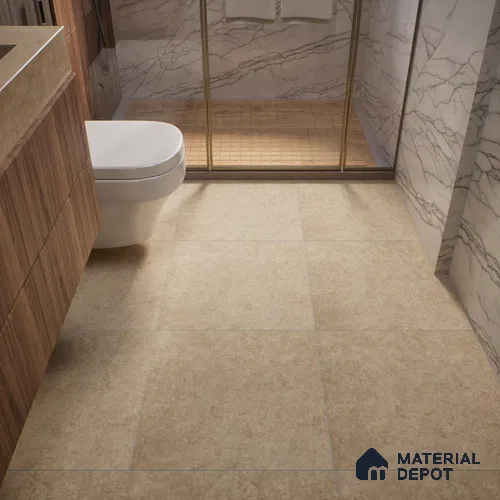 Stone Floor Tile TL 01166 Vibrato Beige 2 ft x 2 ft Matte Finish Vitrified Tile - 9 mm | Suitable For Bathroom, Terrace & Balcony