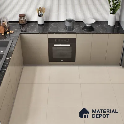 Terrazzo Wall & Floor Tile TL 01172 Zuri Beige Matte Finish 600 x 600 mm Vitrified Tile - 9 mm
