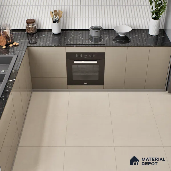 Terrazzo Wall & Floor Tile TL 01172 Zuri Beige Matte Finish 600 x 600 mm Vitrified Tile - 9 mm