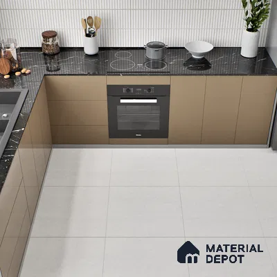 Terrazzo Wall & Floor Tile TL 01173 Zuri Grey Matte Finish 600 x 600 mm Vitrified Tile - 9 mm