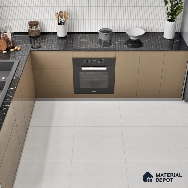 Terrazzo Wall & Floor Tile TL 01173 Zuri Grey Matte Finish 600 x 600 mm Vitrified Tile - 9 mm