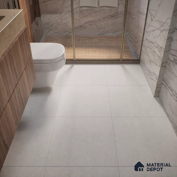Terrazzo Wall & Floor Tile TL 01173 Zuri Grey Matte Finish 600 x 600 mm Vitrified Tile - 9 mm