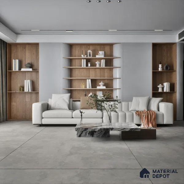 TL 01120 Graffiti Grey Carving Matte Finish 1800 x 1200 mm Vitrified Large Format Wall & Floor Tile - 9 mm | Adhesive and Spacers Must be Used During Installation (Sample)