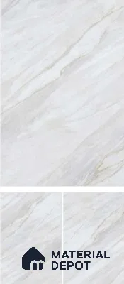 TL 01127 Lasa Bianco Carving Matte Finish 1800 x 1200 mm Vitrified Large Format Wall & Floor Tile - 9 mm | Adhesive and Spacers Must be Used During Installation (Sample)