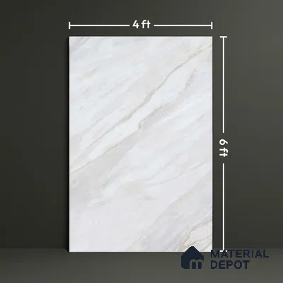 TL 01127 Lasa Bianco Carving Matte Finish 1800 x 1200 mm Vitrified Large Format Wall & Floor Tile - 9 mm | Adhesive and Spacers Must be Used During Installation (Sample)